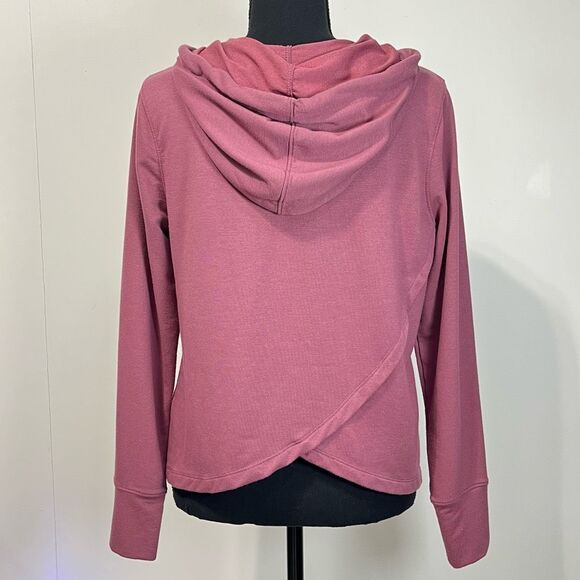 Avia Hooded Long Sleeve Activewear Top Size Medium Mauve Pink - Picture 2 of 8